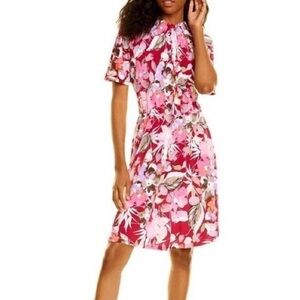 NWT! Maggy London Berry Pink Floral Dress - Size 4💛